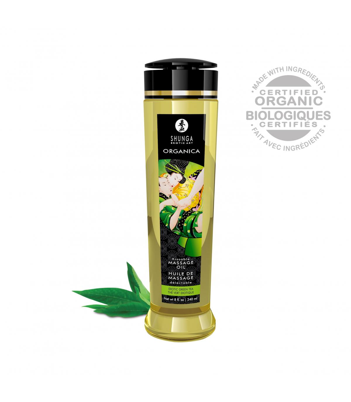 Aceite de Masaje Shunga Orgánico Té Verde 240 ML