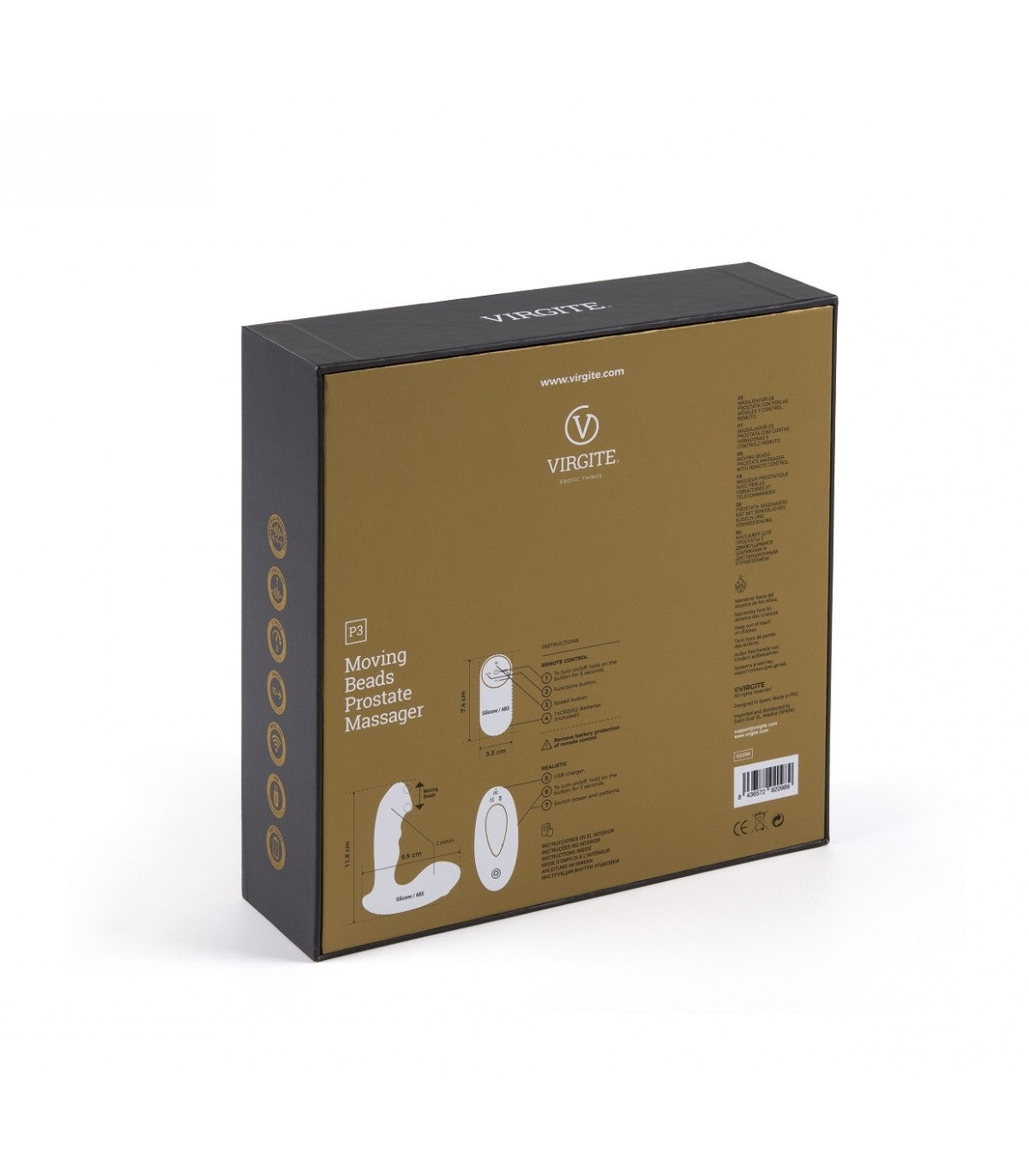Vibrador Prostático Control Remoto Movimiento  Oscilante