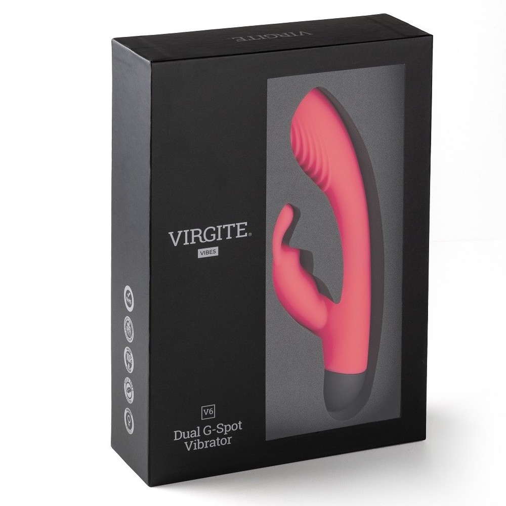 Vibrador Conejito Punto G V6 Rojo USB